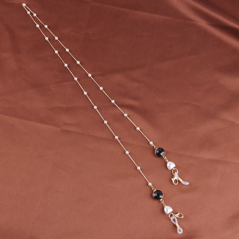 Okulary przeciwsłoneczne okulary przeciwsłoneczne okulary uchwyt na łańcuszek przewód smycz naszyjnik łańcuszek robić okularów okulary uchwyt na przewód smycz na szyje lina: czarny