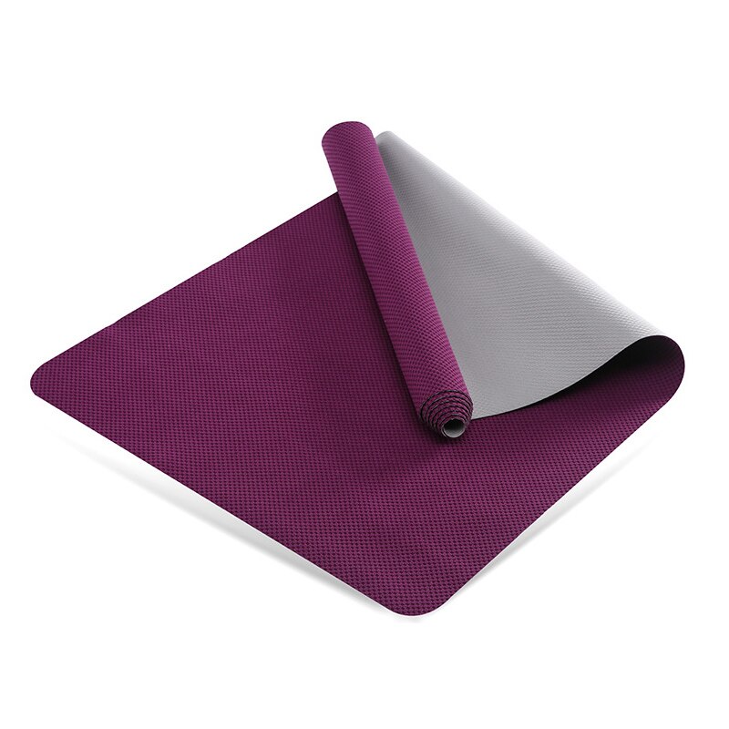 Ultralet rejseyoga håndklædemåtte og pilatesmåtte 183*63cm fine fibre + skridsikre tpe til yoga pilates eller træning med høj sved