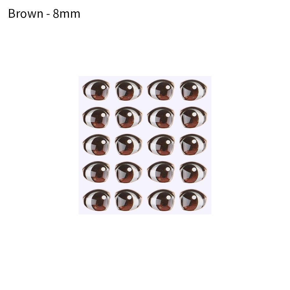 10 Pair Cute Cartoon Eyes Stickers Boy Anime Figurine Doll Face Organ Paster Decals DIY Glass Eye Chips Paper Doll Accessories: Gold