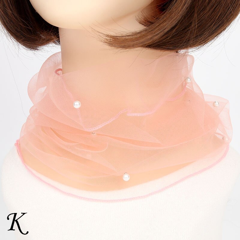 Bufanda de cuello de gasa para mujer, protector solar fino para la cabeza, variedad de pañuelos pequeños de seda Anti-UV, mascarilla multifunción, primavera y verano