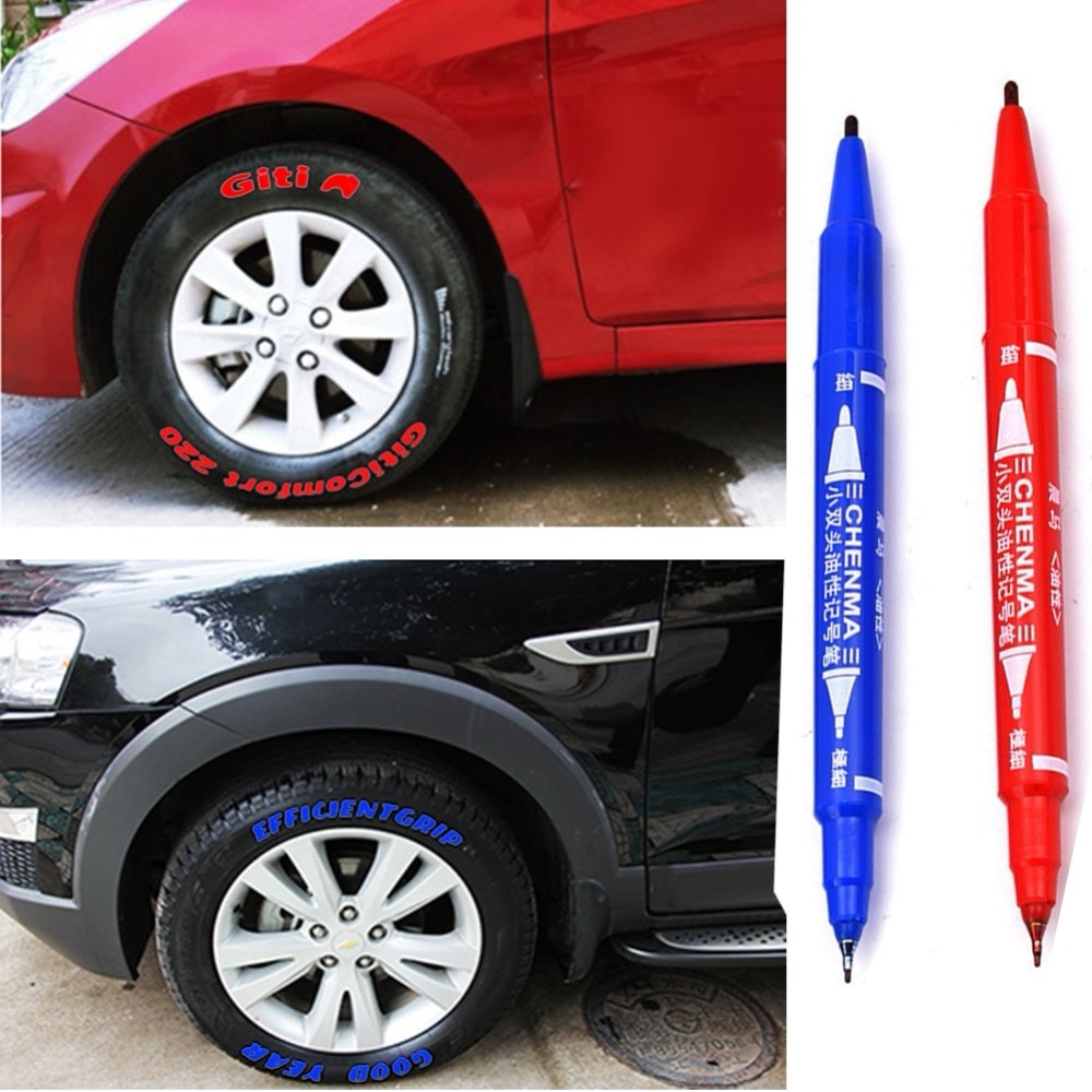 White Marker Pen Graffiti Pens Waterproof Permanent Tire Painting Notebook  10pcs