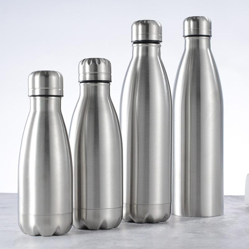 500/750ml Sport Wasser Flasche Edelstahl Einzigen Zauberstab Heißer Kalten Wasser Cola Flasche Isolierte Vakuum Glaskolben für freundlicher Schule