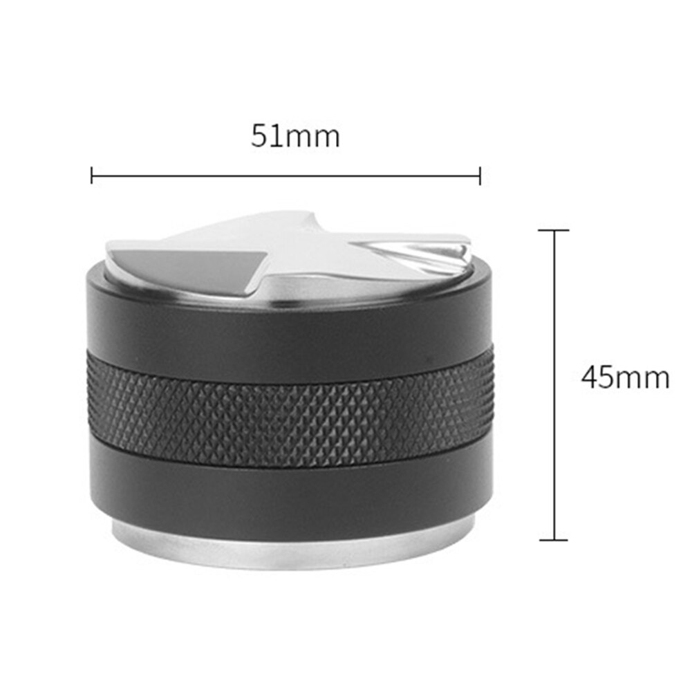51/53/58mm manuelle dobbelthodede 4-- blad intelligente kaffedistribusjonsjusteringsverktøy