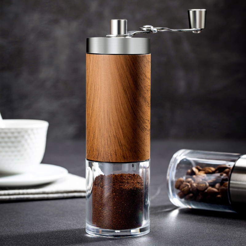 Marble Grain Coffee Bean Grinder Portable Stainless Steel Crank Manual Manual Handmade Coffee Grinder Mill Kitchen Tool Grinders