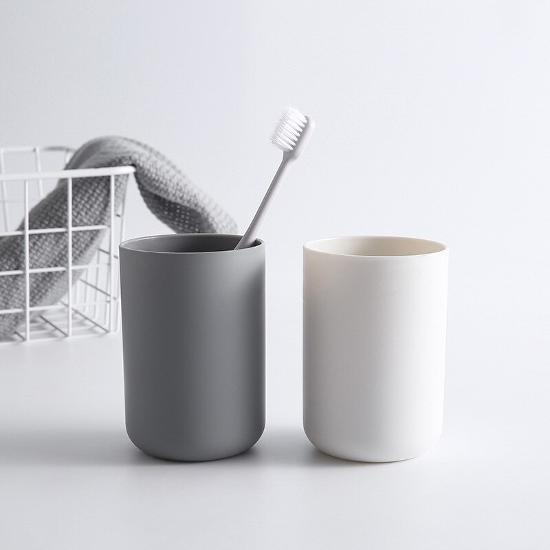 Ronde Plastic Tandenborstel Beker Paar Borstelen Cup Creatieve Huishoudelijke Eenvoudige Mode Wassen Cup Mond Cup