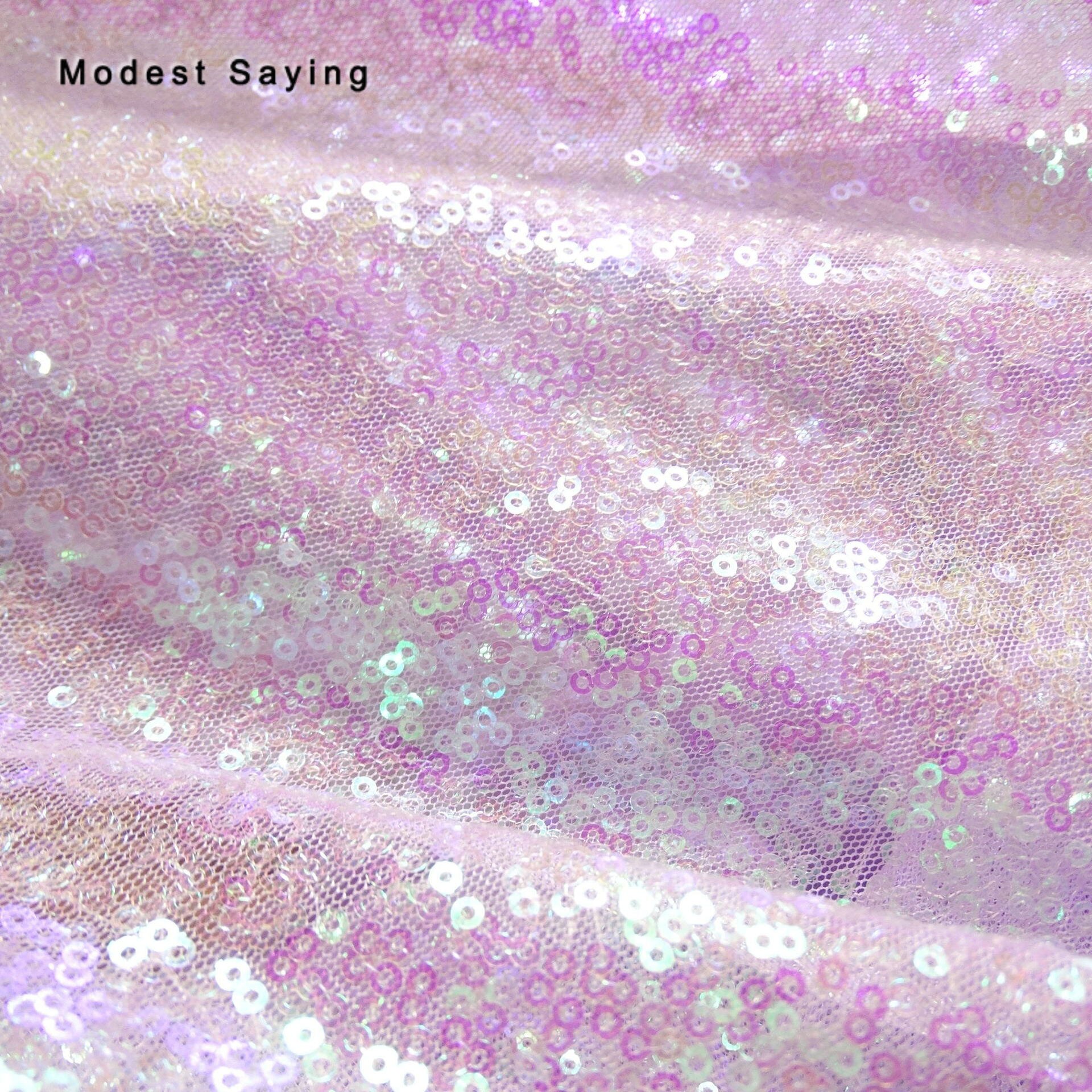 2Yards Purple Sequins Fabric for Evening Dress Wedding Party Prom Sparkly Backdrop Glitter Cloth Craft Mesh Handbags Material
