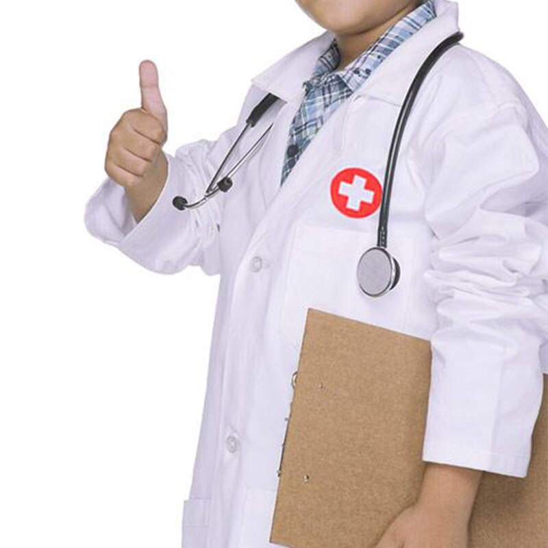 Barn läkare rollspel kostym utklädningsset doktor labbrock kit cosplay för småbarn skrubb extra verktyg