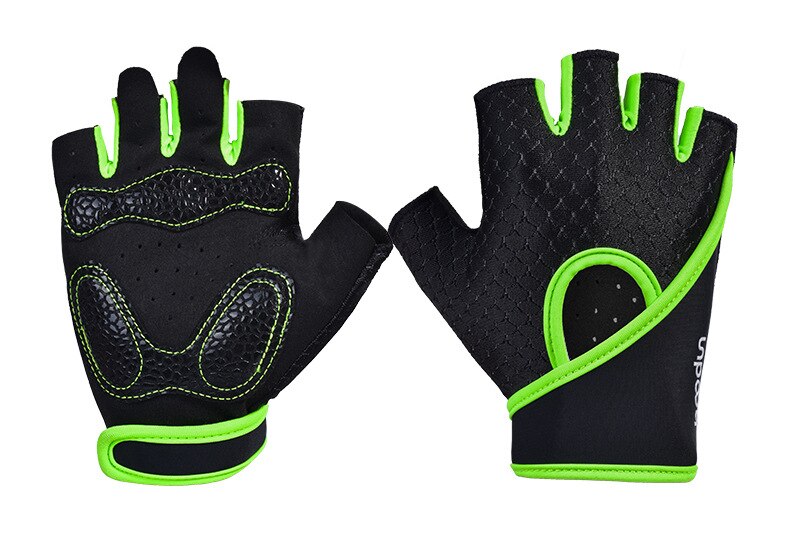 Half Vinger Ridding Gym Handschoenen Zwaargewicht Sport Gewichtheffen Handschoenen Body Building Training Handschoenen Voor Sport Fitness Handschoenen: green / XL