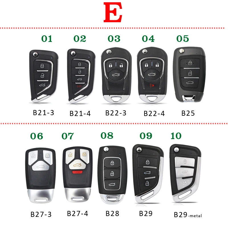 Keydiy Universele B Serie Remote Key B01 B02 B05 B08 B09 B11 B10 B15 B18 B19 B21 B21 B22 B25 B28 B30 B33 B34 Voor Kd900 KD-X2 KD-MAX: WHITE / 7 knoppen; 6 knoppen