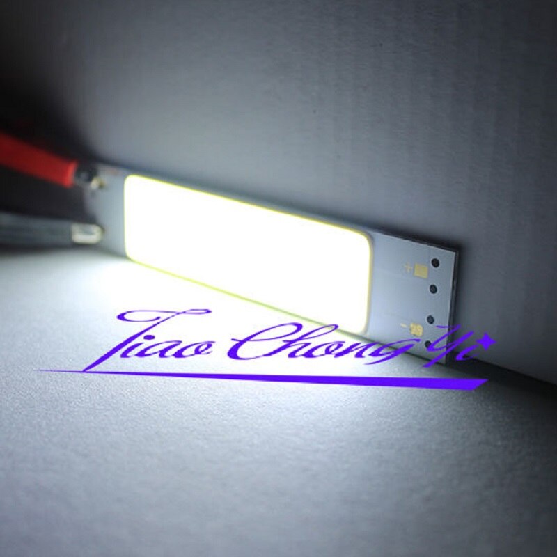 3 W 100X20mm 300mA 9 V COB LED warm wit/wit Panel strip verlichting Voor DIY lampen: Pure white / 10pcs