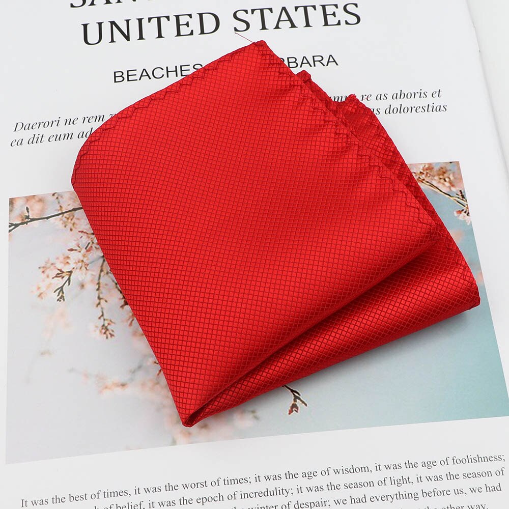 Effen Kleur Zakdoek High Pocket Vierkante Vintage Polyester Mannen Handdoek Hanky Voor Business Party Pak Accessoires: 5