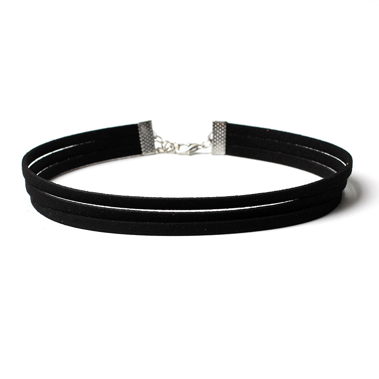 Gargantilla gótica de terciopelo negro, collares de cuerda de estilo gótico, decoración para el cuello para mujer, joyería Chocker en accesorios para el cuello de niña: Rojo