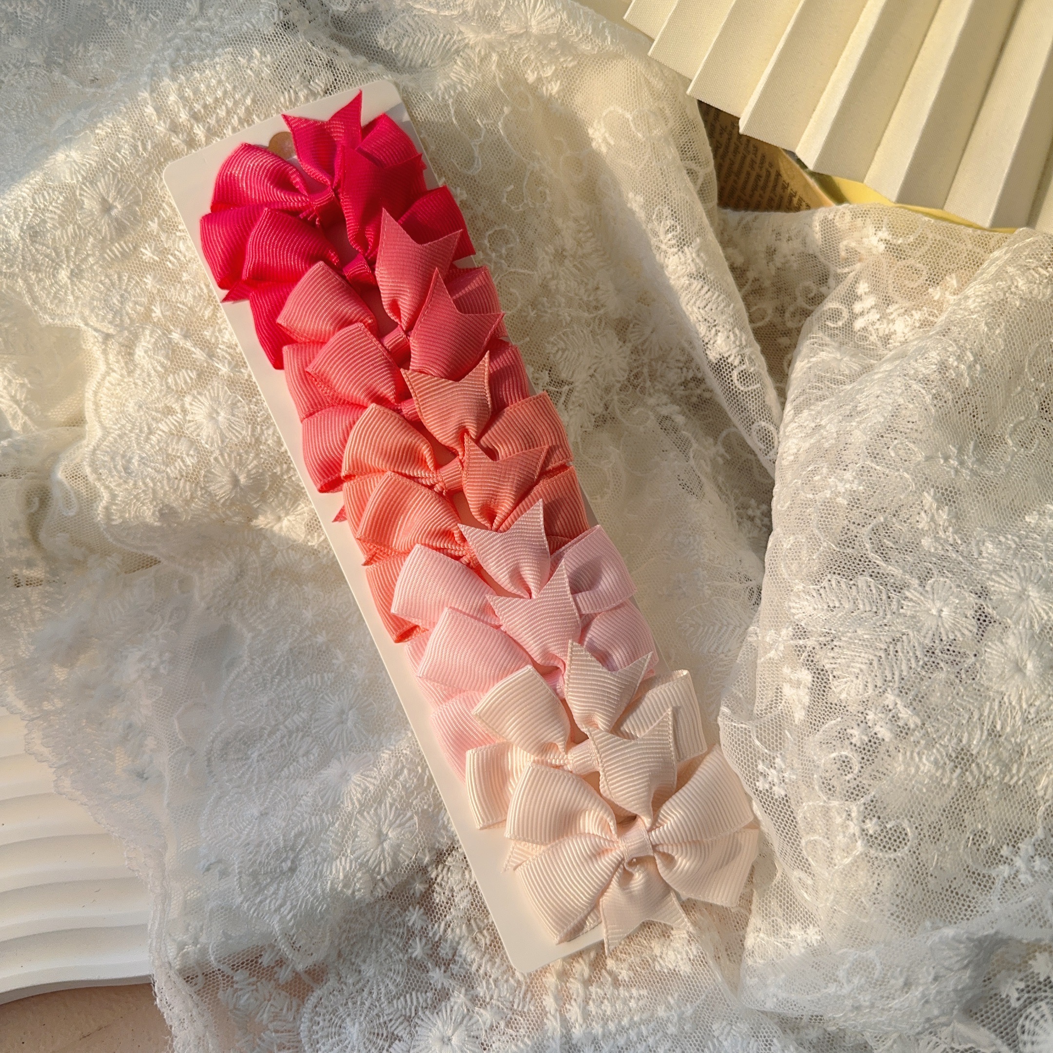 6-10 Uds. Pinzas para el cabello con lazo bonito para niñas, pinzas para el pelo con lazo colorido, pasadores hechos a mano, accesorios para el cabello para niños: Gris oscuro