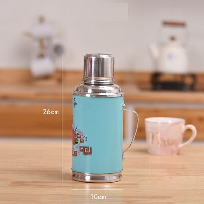 Thermos de voyage rétro, 0.8/1,2 l/2l, bouteille de café, en acier inoxydable, tasse, conservation de la chaleur et du froid: 0.8L Green