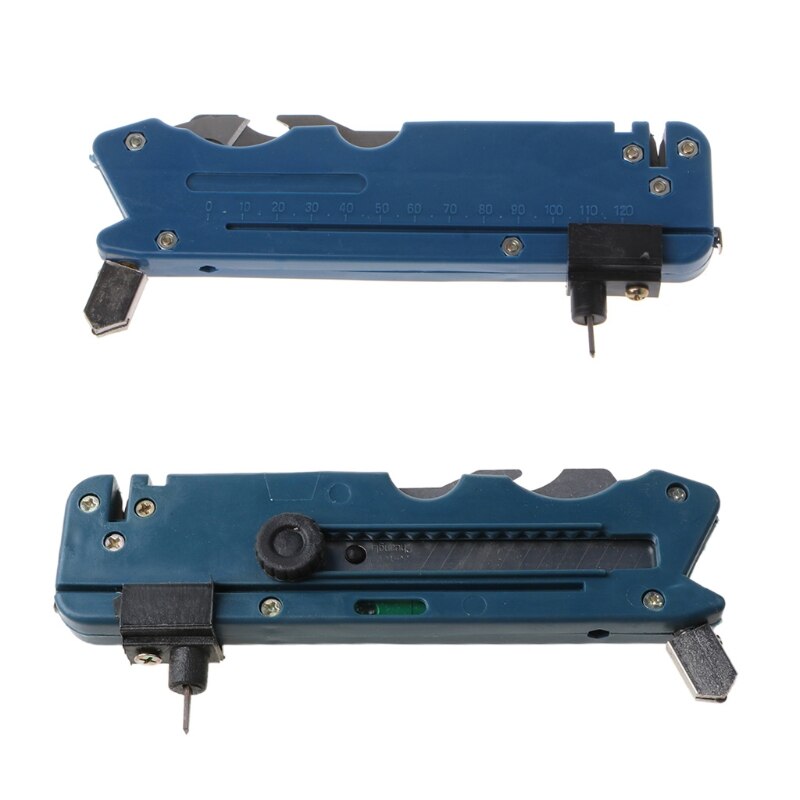 Professiona Glass Cutter Six Wheel Metal Cutting Kit Tool with Measure Ruler