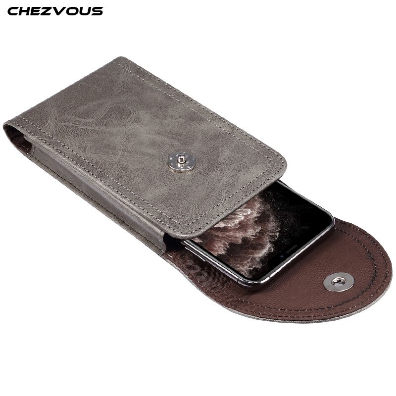 Ceinture universelle pince étui téléphone pochette pour Huawei P30 P20 Pro P20 Lite mate30 20 nova5 4 3 honor9X 8X10 housse de sac en cuir