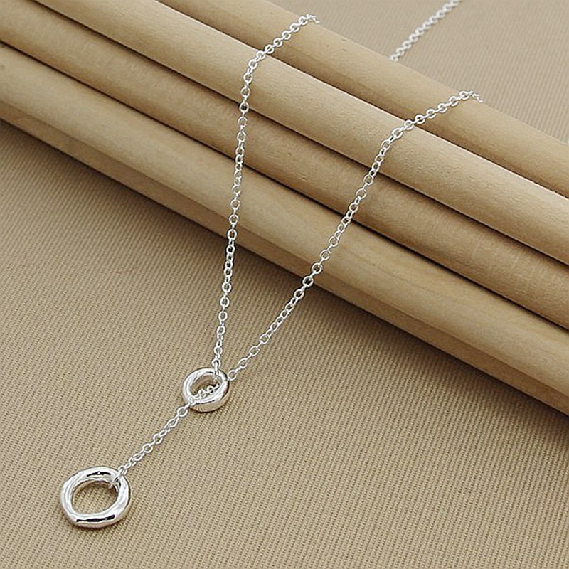 Collier rond en argent 925 pour femmes, bijoux à la
