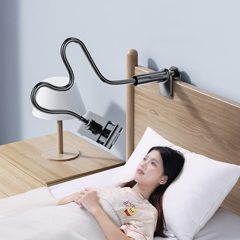 Mobiele telefoonhouder met clip, flexibele lange arm, zwanenhals, tabletbeugel en klem voor apparaten van 4-11 inch.