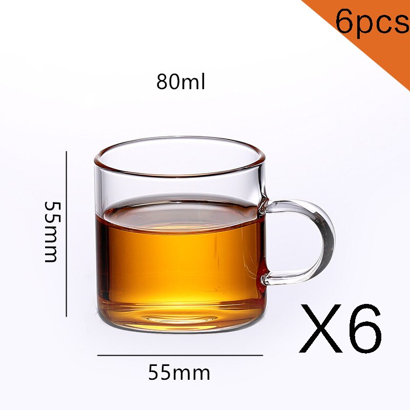 Bouilloire transparente en verre, résistante aux hautes températures, pour la maison, bouilloire à eau froide: 6pcs