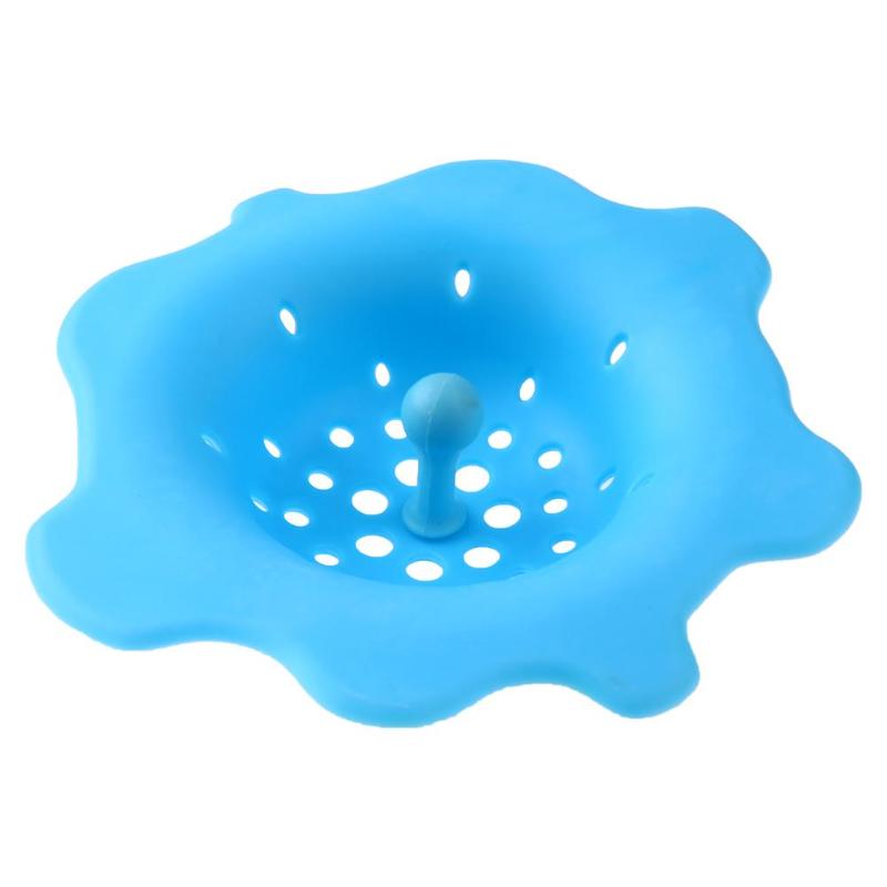 Flower Petal Silicone Sewer Drain Cover Stopper Kitchen Sink Strainer Filter Silicone Kitchen Strainers Bathroom Gadgets