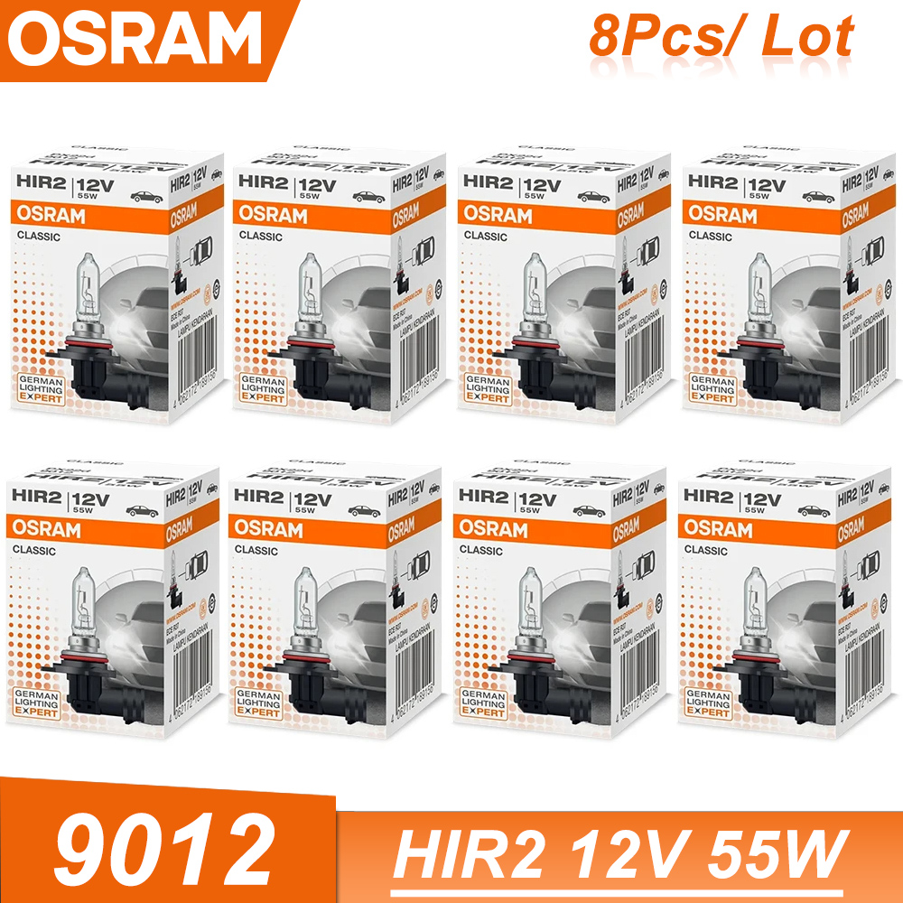 OSRAM HIR2 12V 55W PX22d 3200K 9012 faro halógeno clásico bombilla Original para coche lámpara automática haz alto/bajo estándar: Azul oscuro