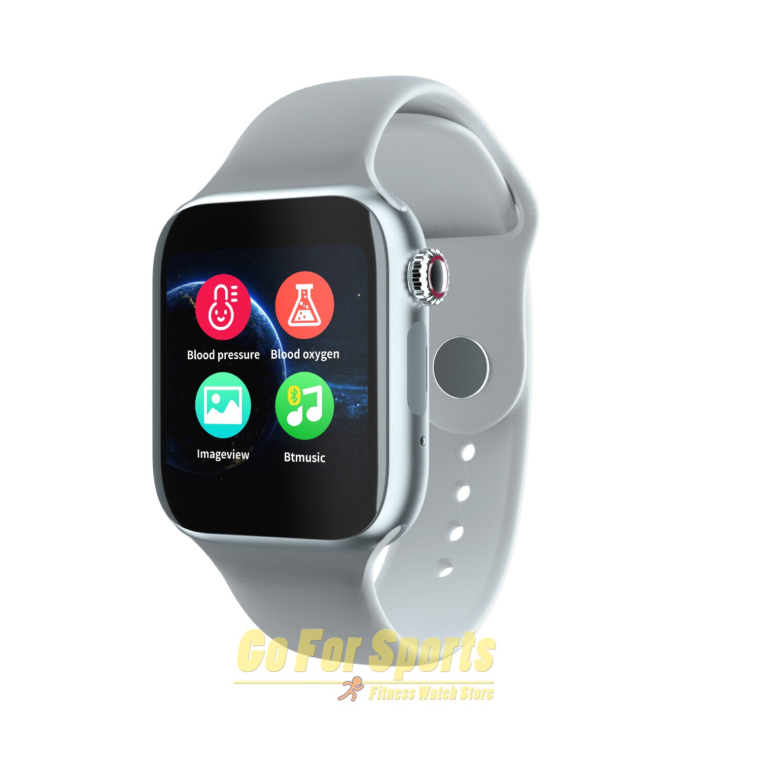 Smart Watch Bluetooth Call Sports Fitness Band Heart Rate Blood Pressure Testing Men Music Watch Women Smartwatch Z13 pk X6 Z6S: silver white