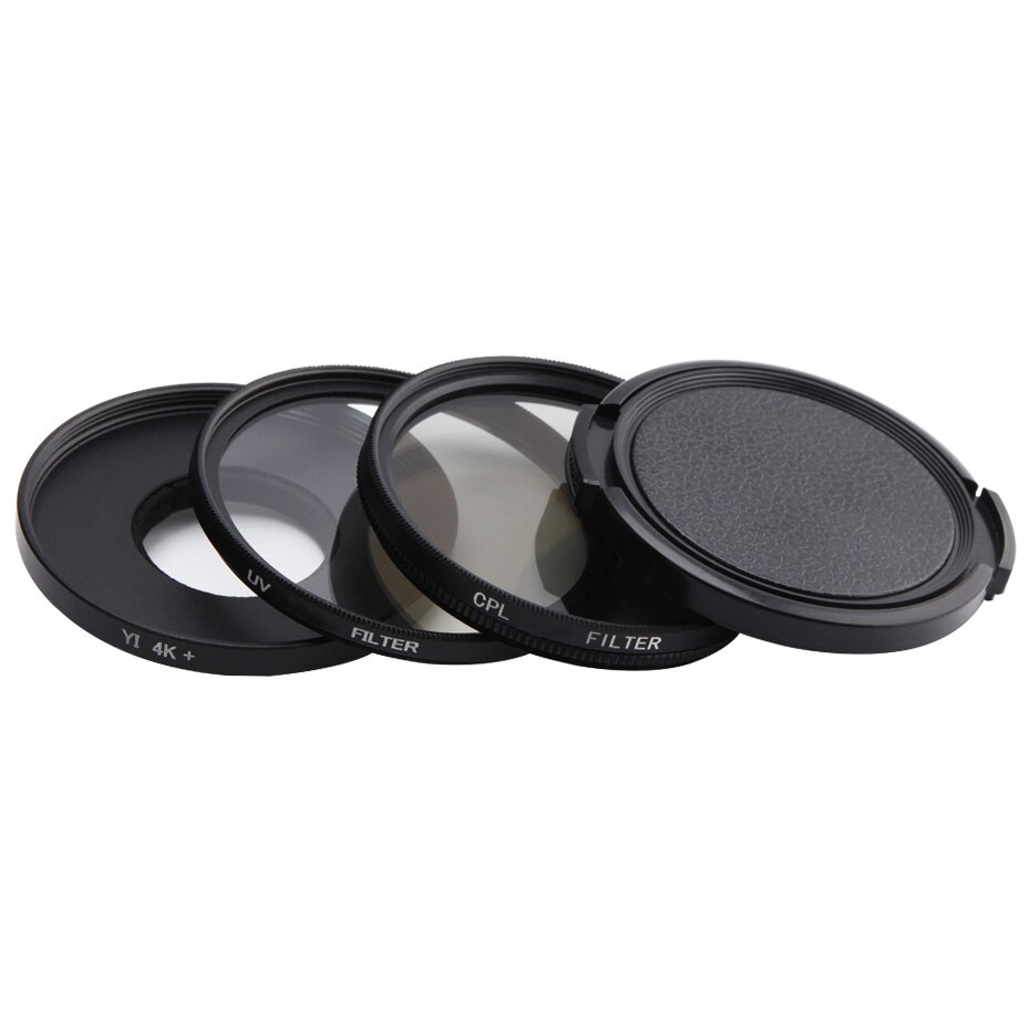 FOTOFLY Aktion Kamera Filter Für Yi 4K Lite UV CPL ND 2 4 8 Schützen Objektiv Filter Für Xiao yi 4K + Plus Sport Kamera Zubehör: UV CPL
