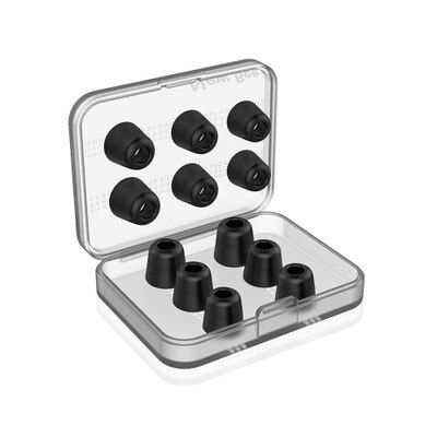 Oordopjes voor bee premium oordopjes die omgevingsgeluid blokkeren, oordopjes van traagschuim, inner 4.9mm voor 5-7mm in-ear hoofdtelefoons: Traagschuim zwart