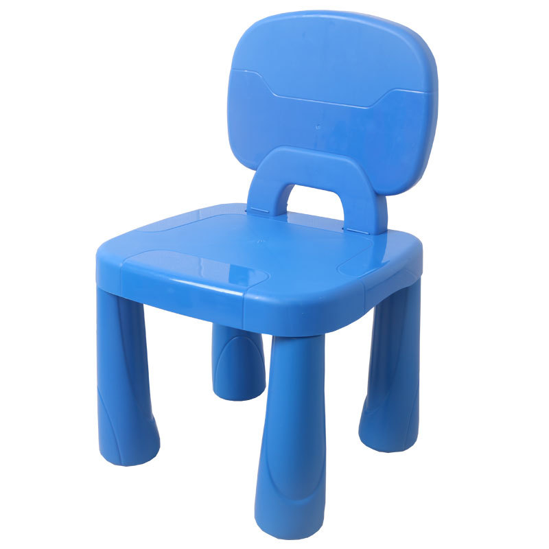 Barnestol plastik fortykke husholdningskammel spisestuestol baby lille bænk børnehave børn plasttaburet hjemmemøbler: Blå