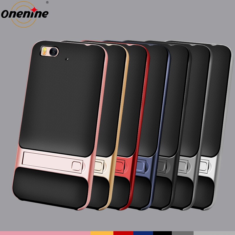 Kickstand 3D-funda Original para Xiaomi Mi5S Mi 5S, 5,15 pulgadas, TPU + PC, silicona híbrida 360, Protección trasera para teléfono