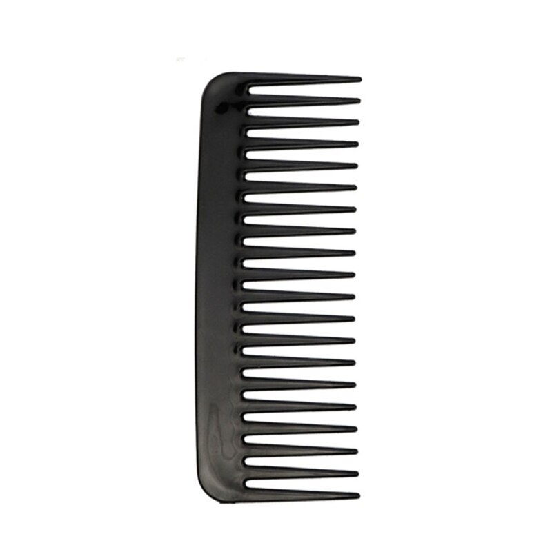Large Wide Tooth Comb Detangling Reduce Hair Loss Comb Pro Hairdress Salon Dyeing Styling Brush Tool for Wet or Dry Hair: black