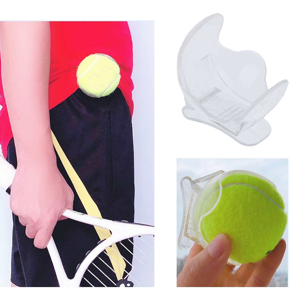 Pro Tennisbal Holder Taille Clip Transparant, een Stuk Voor Extra Duurzaamheid Abs Plastic 6.5X6.5X6.8 Cm