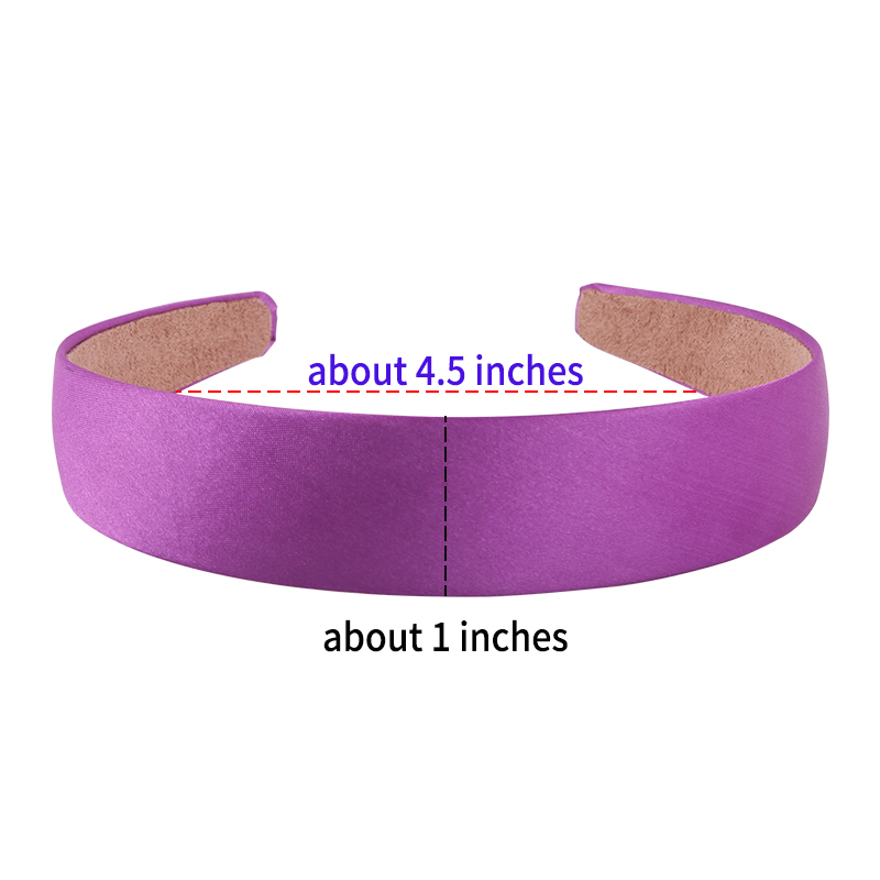 1 Pc Popular Lady Solid Satin Hair Band Plain Alice Headbands For Girls 1Inch Width Ribbon Headband Sales DIY Hair Accessori