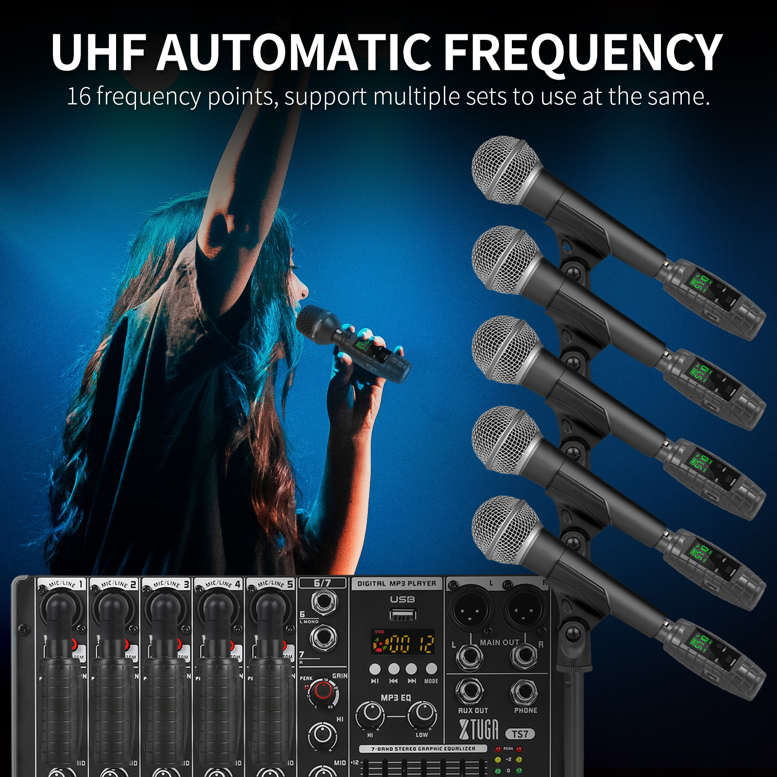 Microphone Wireless XLR Transmitter And Receiver For Wired To Wireless Converter For Condenser Microphone And Dynamic Microphone