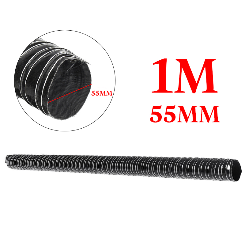 Tubo de entrada de aire Universal para capó de coche, manguera de conductos de aire de 1m, tubo de filtro Flexible de 76/70/63/60/57/51/45mm