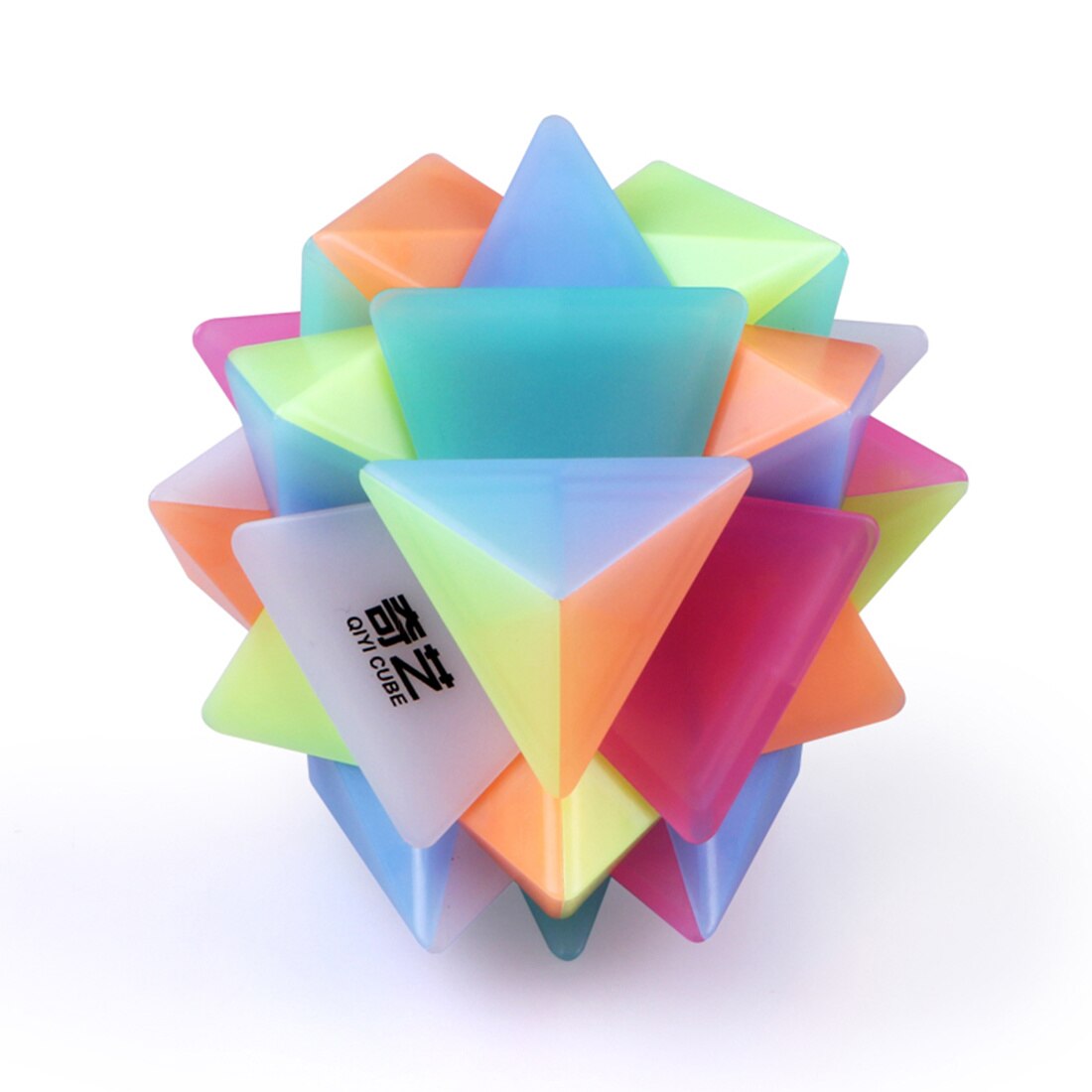 Qiyi Jelly Color Neo Magic Cube cubo trasparente Puzzle Finger giocattoli cubi di velocità professionali giocattoli educativi precoci per bambini: axis