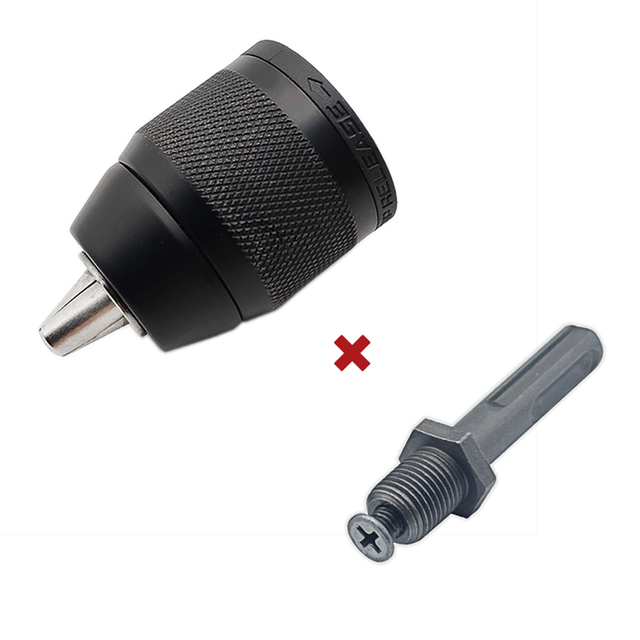 2-13mm Keyless 3-Jaw 1/20-20UNF Drill Chuck Quick Change Adapter SDS-Plus Shank 1/4" Hex Square Fit Rotary Hammer/Hammer Drill: Chuck and SDS Plus