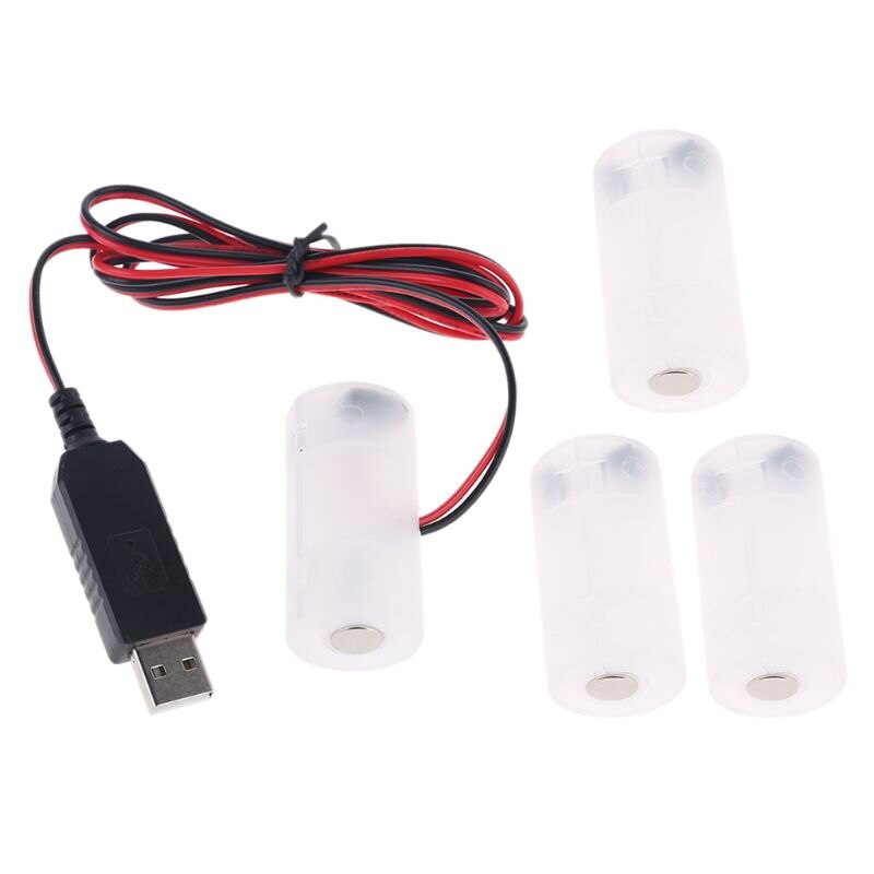 LR14 C Battery Eliminator USB Power Supply Replace 1 to 4pcs 1.5V C Cell Battery 634B: 4C