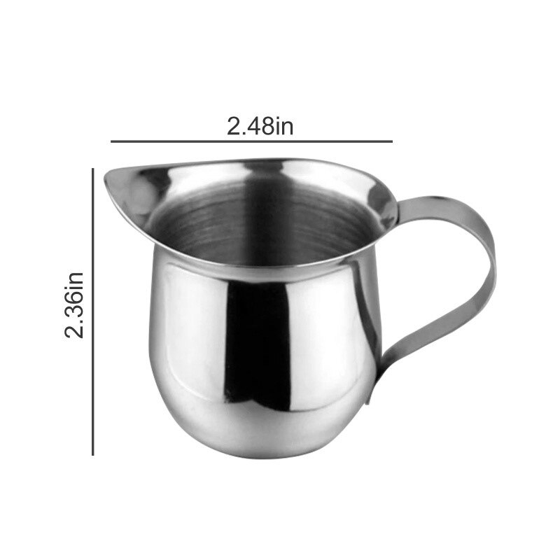 Stainless Steel Milk Cup Coffee Cup Milkshake Cup 150ml Heat Resistance Milk Cup For Coffee Shop Bar Restaurant: Default Title