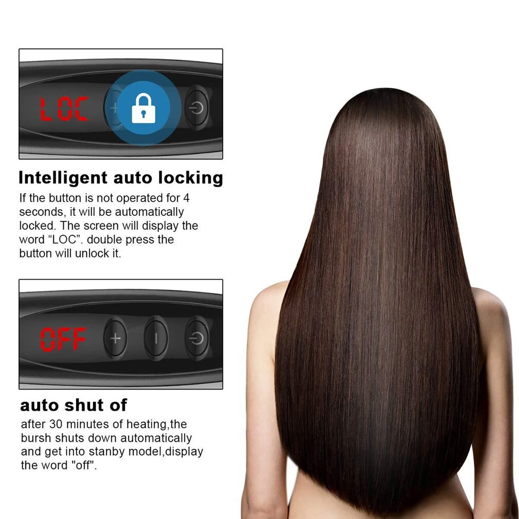 Hair Straightener Beard Straightener Flat Iron Comb For Beard Hair Straightening Iron Comb Hair Styler Comb Brush EU