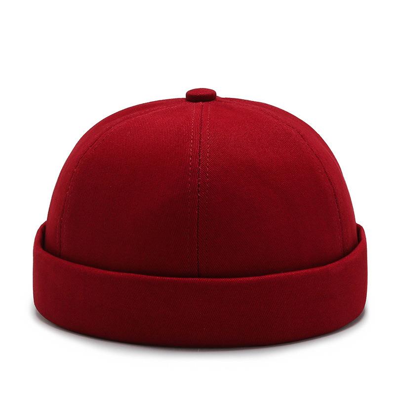 Mode Hip Hop Hoeden Brimless Skullies Caps Voor Mannen Beanie Hoed Vintage Mannen Caps Corduroy Effen Kleur Straat Verhuurder hoed: Militaire Groen