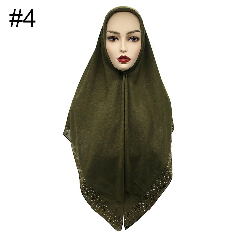 110*110cm damessjaals, effen katoenen sjaal, bufanda mujer hijab sjaal, dames hoofddoek, wikkelsjaal: 4