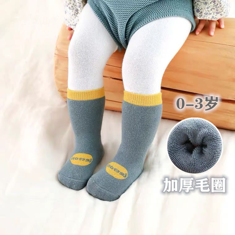 Tyk baby sokker skridsikker gulv bøjler håndklæde til at lære toddle sæt nyfødte sokker vinter fortykkelse små drenge og piger
