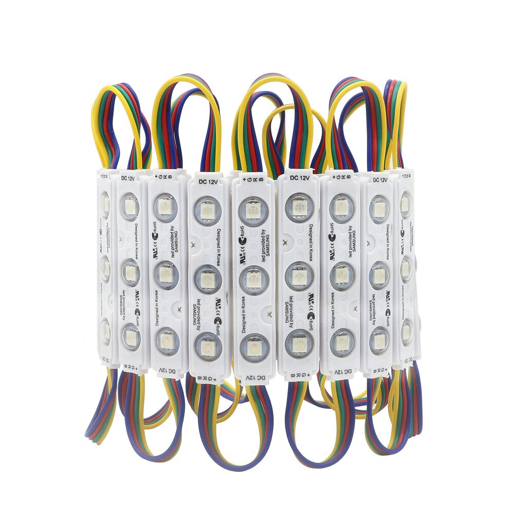 20Pcs Samsung Chip SMD 5050 3 LEDs/pcs RGBW Module Verlichting 12V IP68 Waterdichte RGB Led Modules ultra Heldere Teken Strip Backlight: Default Title