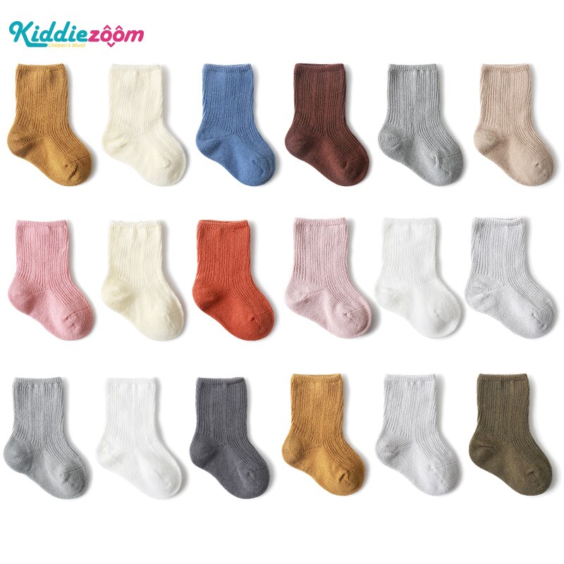 Einfarbig Baby Socken 6 Paare 2022 Frühling Kleinkind Junge Mitte Rohr Socken Sommer Atmungs Neugeborenen Mädchen Baumwolle Socke Zubehör