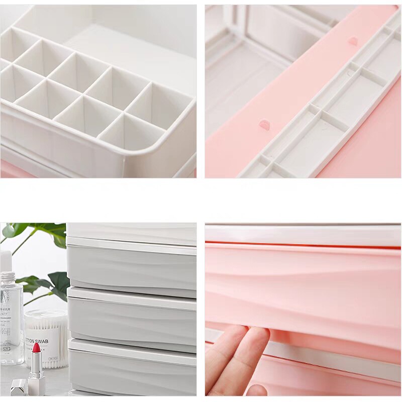 Large Capacity Makeup Organizer Cosmetics Storage Box Four Layer Drawer Jewelry Nail Polish Desktop Sundries Storage Box