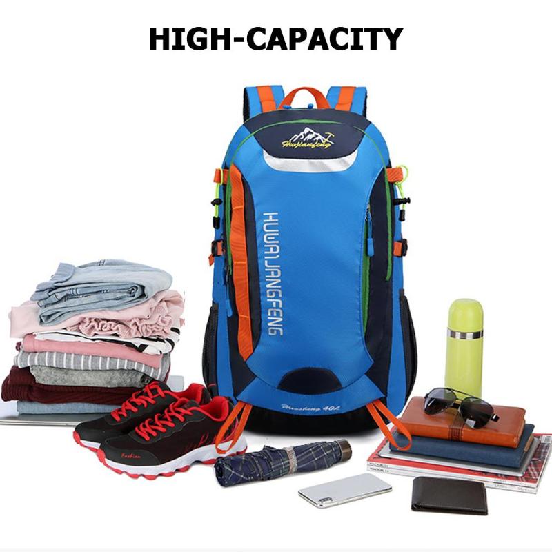 Waterproof Outdoor Backpack Sports Bag 40L Large Capacity Wear Resistant Hiking Bag For Climbing Trekking Camping Dropshiping