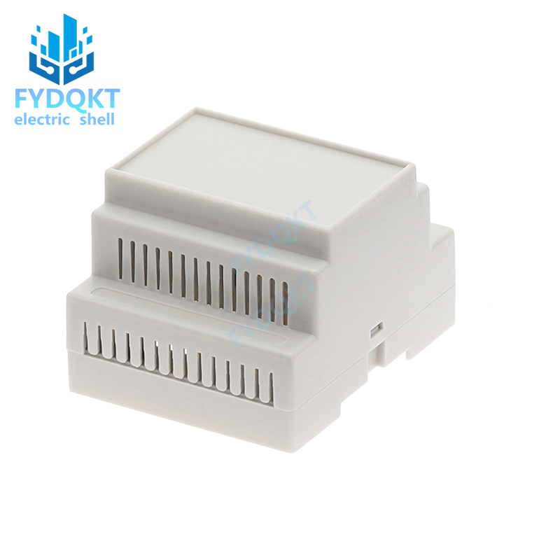 Caja de conexiones PLC de Riel DIN 4-22, caja electrónica de plástico, carcasa de chasis de 88x72x59mm, carcasa de instrumento de montaje de 35 rieles