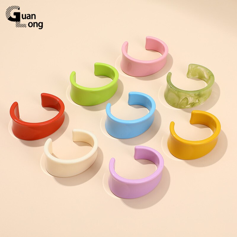 Guanlong acrílico aberto bangles feminino indiano jóias festa bangle com designer encantos círculo pulseiras pulseira atacado elegante