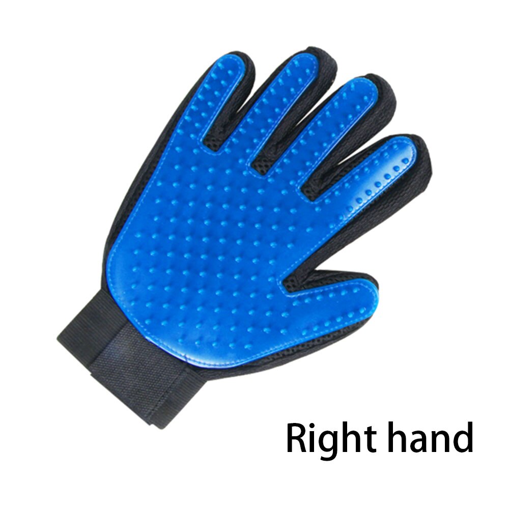 Guantes para Cepillar el pelo de mascotas para Cepillar el pelo para el cuidado de perros, masaje de gatos, peines de silicona, guante de depilación para perros para limpieza de mascotas: 1Pcs Right hand